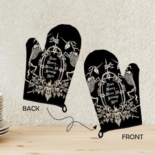 Spooky Halloween Oven Mitts and Potholders Sets