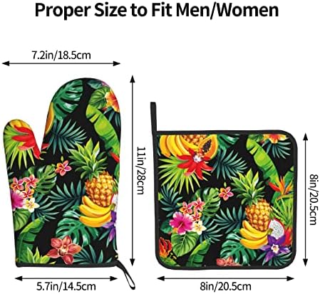 Aoojanu Tropical Fruit Oven Mitts Pot Holders 2 Set