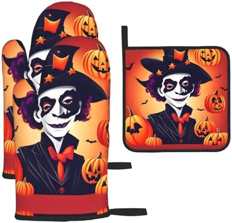 Happy Halloween esteems Oven Mitts Pot Holders Sets