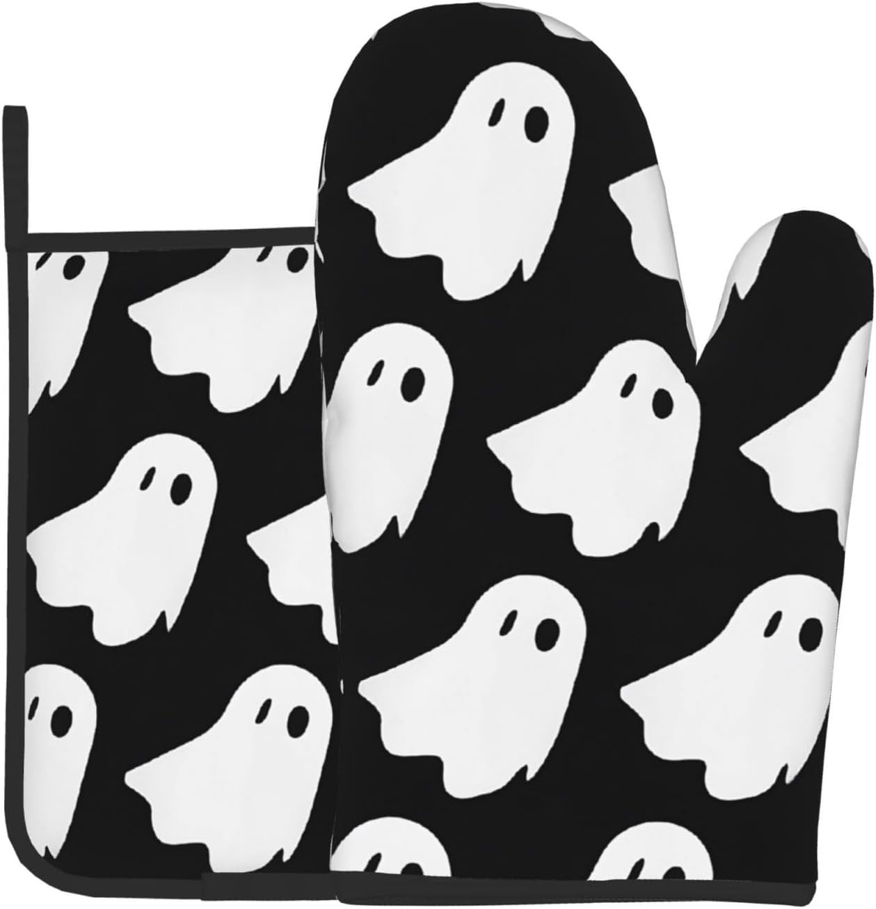 Cute Halloween Oven Mitts Pot Holders Set of 2 Heat-Resistant Kitchen Gloves