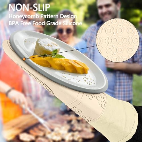 5-Piece Silicone Oven Mitt Set with Heat Resistance