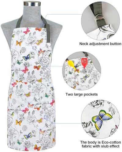 Alselo Oven Mitts Set of 5 with Butterfly Apron