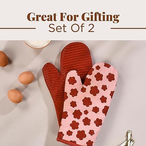 Folkulture Heat-Resistant Silicone Oven Mitred Pair 12 x 55