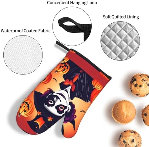 Happy Halloween esteems Oven Mitts Pot Holders Sets