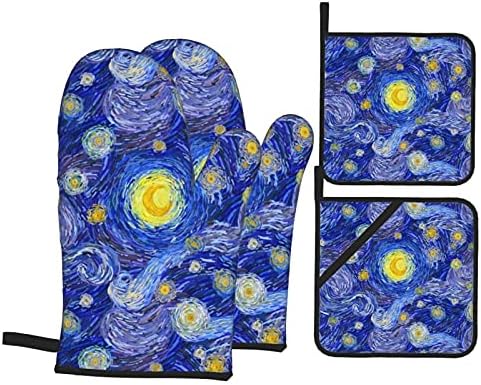 Safe Oven Mitt Set - Non-Slip Heat-Resistant for BBQ and Cooking