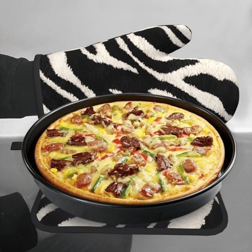 Zebra Animal Print Oven Mitts Set