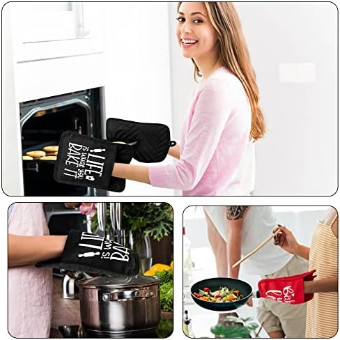 5-Piece Heat-Resistant Baking Potholders for Kitchen