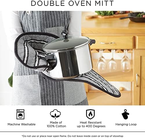 Double-Strip Heat-Resistant Oven Mitt