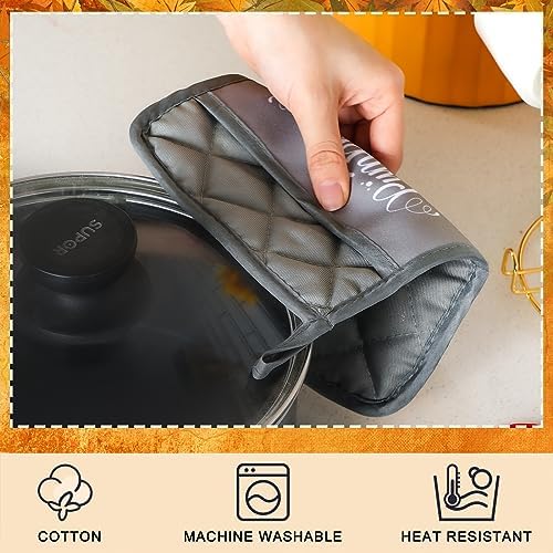 Zhehao 8 Pcs Thanksgiving Pot Holders Set with Pockets