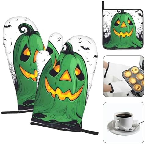 Scare-Cute Halloween Oven Mitts Pumpkin