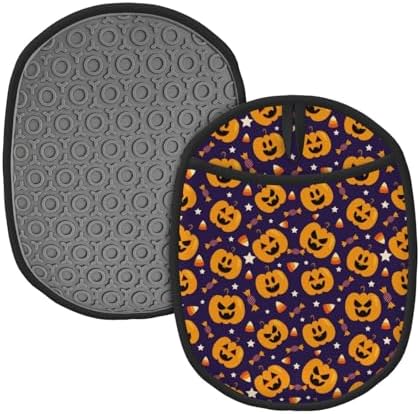 Premium Silicone Pot Holders for Halloween - Heat-Resistant with Loop