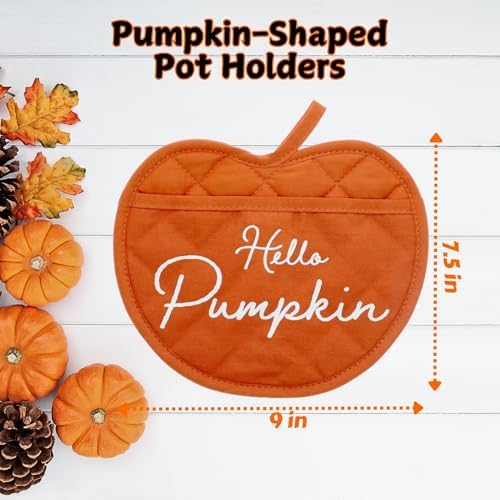 Hello Pumpkin Pot Holders