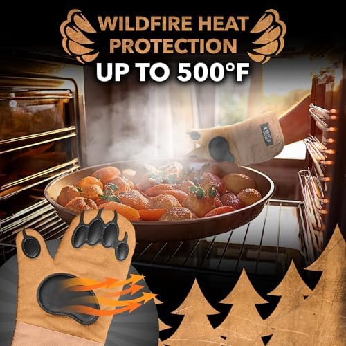 Disc Living Bear Paw Oven Mitt Set Heat-Resistant for Kitchen