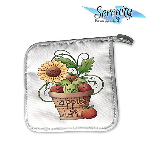 Autumn Fall Halloween Potholder Oven Mitt Set
