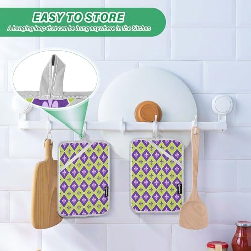 Kcldeci Heat-Resistant 2-Pack Potholders for Oven Mitts