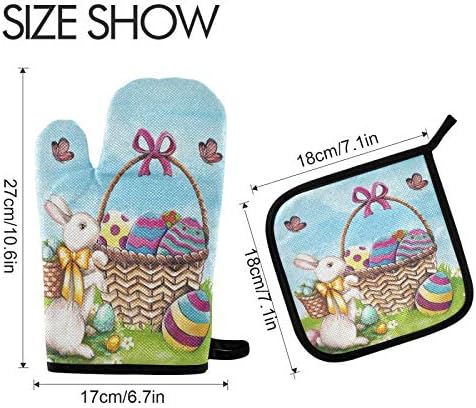 Happy Easter Bunny Oven Mitts