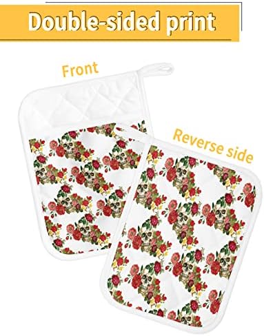 Vintage Skull Floral 5PCS Pot Holders