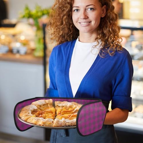 Double Oven Mitt Set Heat-Resistant Potholders Sturdy Kitchen Tool for Cookers