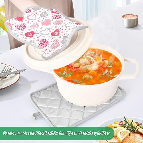 Valentines Day Heart Potholders Heat Resistant