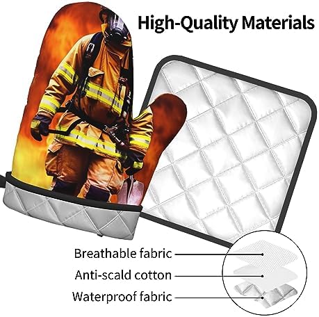 Oven Mitts Pot Holders Set Heat-Resistant for Kitchen Use