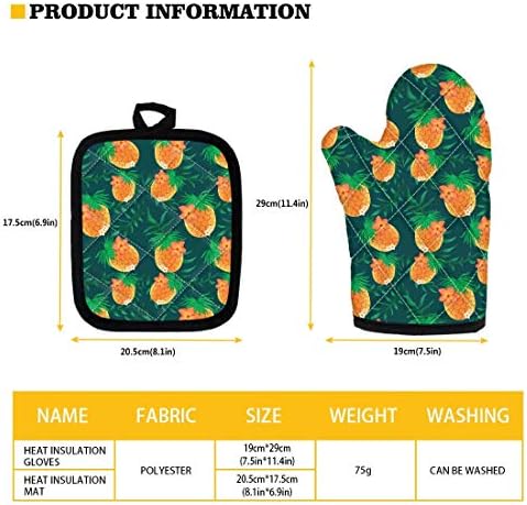 SEANATIVE Halloween Oven Mitts and Potholder Set