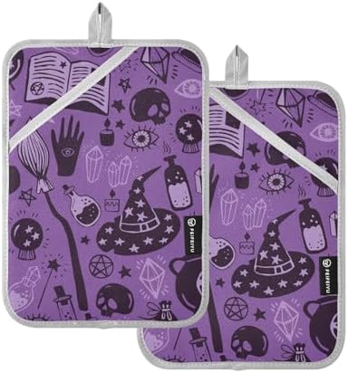 Halloween Witch Hat Potholders Set