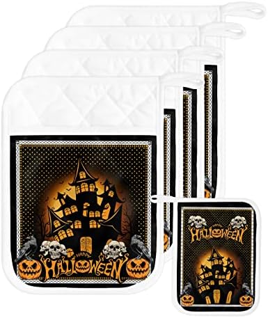 Halloween Creepy Spooky Pot Holder Set 5pcs