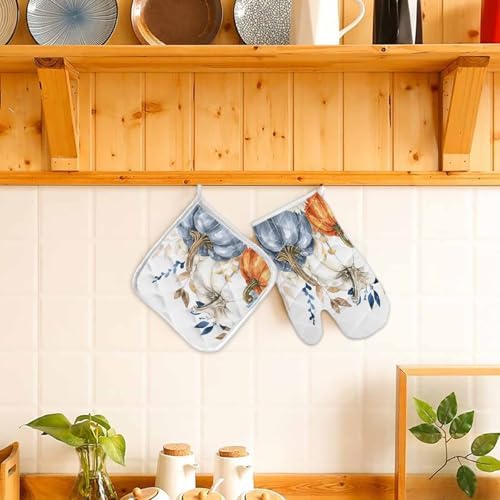 Wohuny Heat-Resistant Oven Mitts for Fall