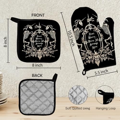 Spooky Halloween Oven Mitts and Potholders Sets
