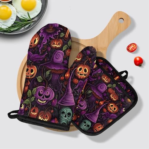 Versatile Heat-Resistant Potholders Oven Mitts 4pc Set