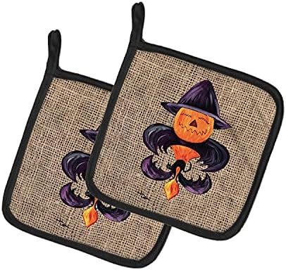 Carolines Treasures Trick or Treat Halloween Pair of Pot Holders
