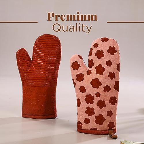 Folkulture Heat-Resistant Silicone Oven Mitred Pair 12 x 55