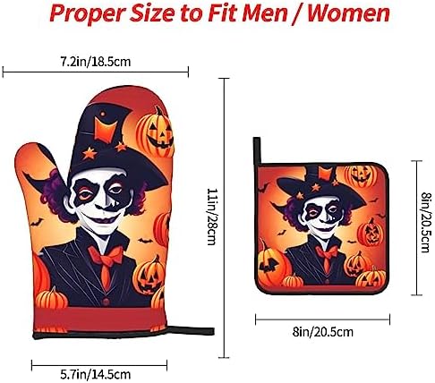 Happy Halloween esteems Oven Mitts Pot Holders Sets
