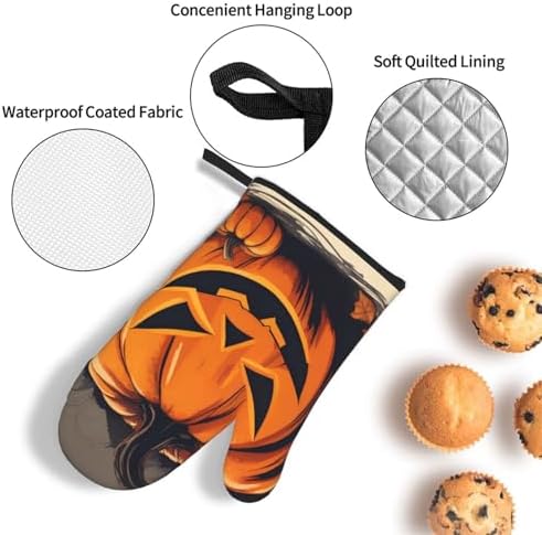 YYHHAOFA Kitchen Baking Set of 3 with Pumpkin Halloween Prints