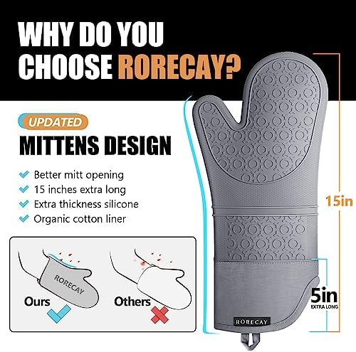 Rorecay Oven Mitts and Pot Holders Sets
