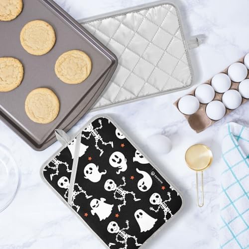 2-Piece Halloween Skeleton Potholders