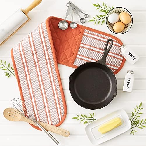 Double-Strip Heat-Resistant Oven Mitt