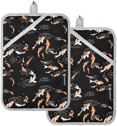 2-Piece Koi Potholder Set for Kitchen Essential