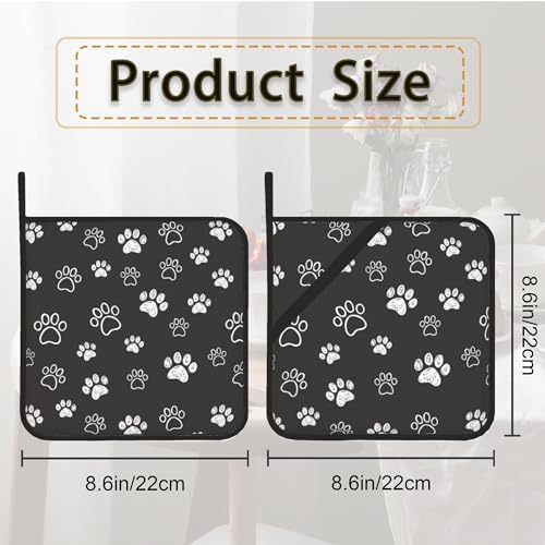 Cute Cat Dog Paw Pot Holder Set for Kitchen