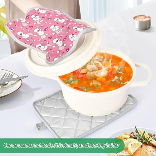 Perfect Heat-Resistant Potholders Two-Piece Kitchen Mitt Set