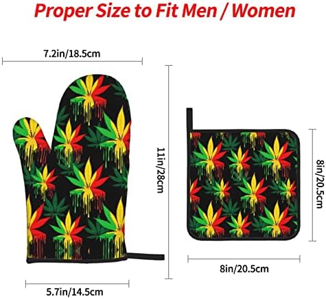 Secure Cooking Protection Yomane Heat-Resistant Oven Mitts Pot Holders Set 4-Piece
