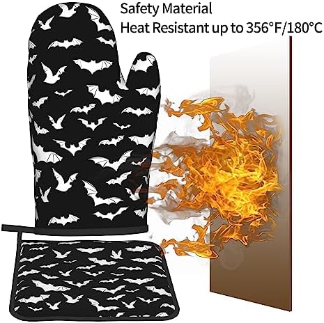 Oven Mitt Pot Holder Set for BBQ Cooking