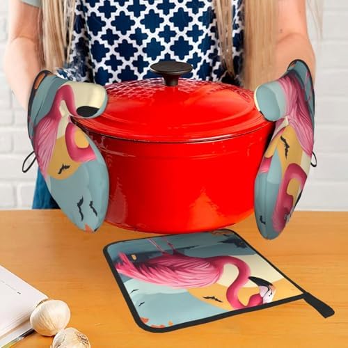 Essential Oven Mitts Pot Holder Set for Baking Cooking