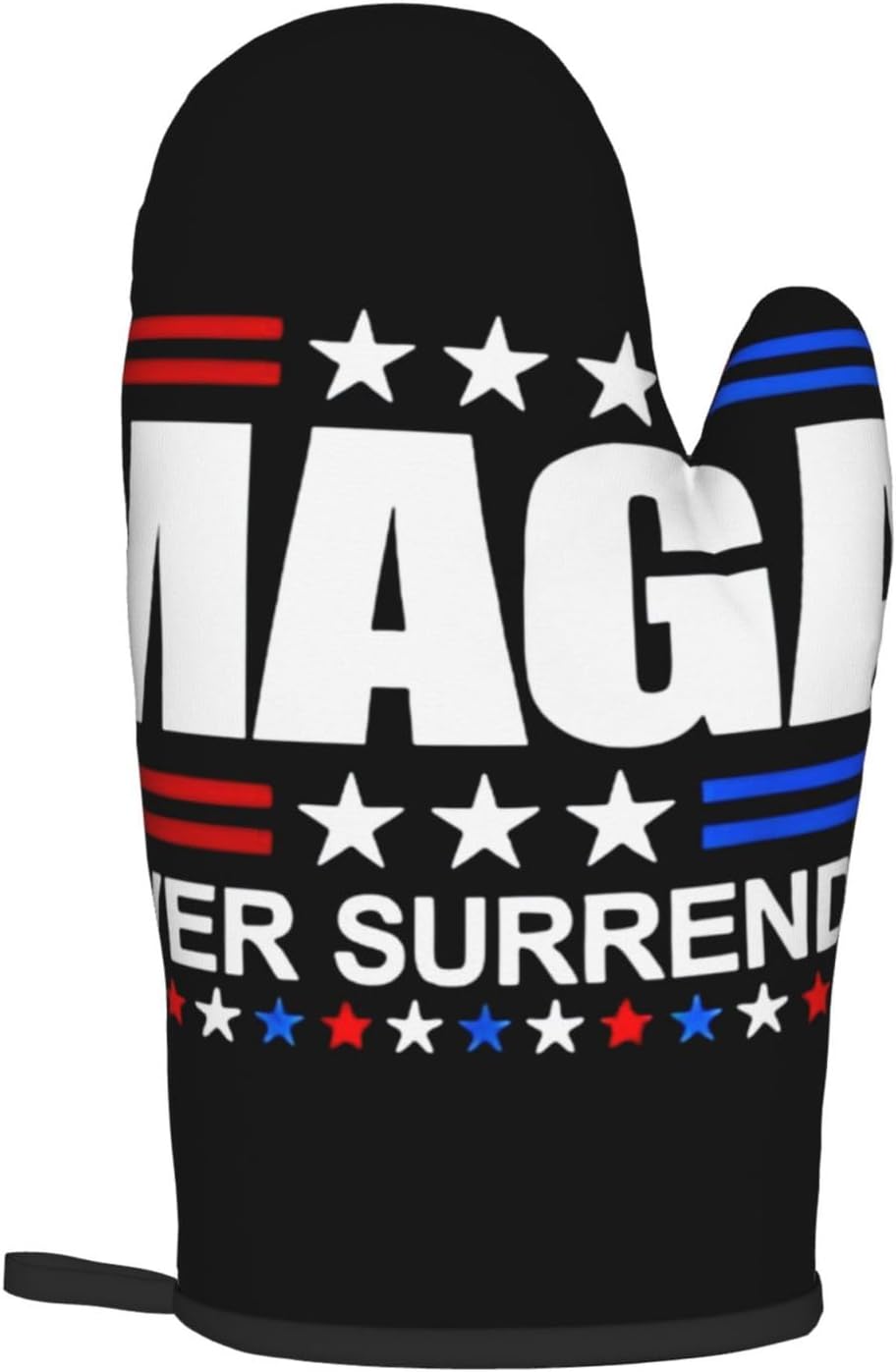 Mraefoa Trump 2024 MAGA Never Surrender Heat-Resistant Oven Mitts Pot Holders Set