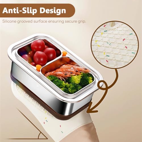 FORATER Heat-Resistant Silicone Oven Mitts 11 Waterproof Durable Cooking Gloves White