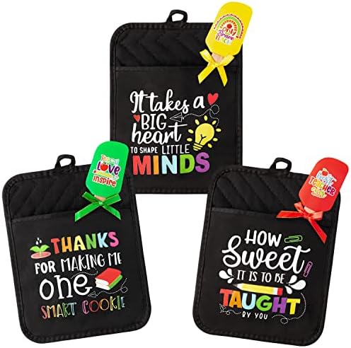 R HORSE 6Pcs Funny Baking Pot Holders Silicone Spatula Set Teacher Gifts