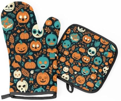 Halloween Ghost Oven Mitt Set