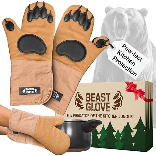 Disc Living Bear Paw Oven Mitt Set Heat-Resistant for Kitchen