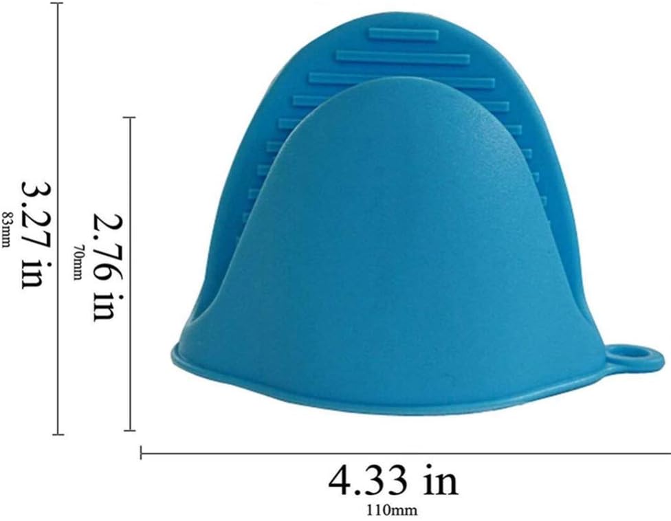 Thick Silicone Oven Gloves Heat-Resistant Antiskid 428F Protection 2-Pack