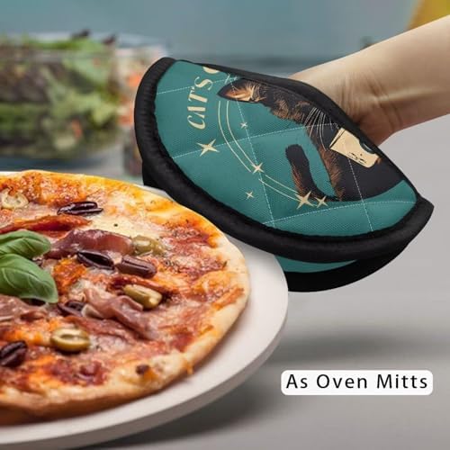 2-in-1 Heat Resistant Pot Holder Set for Cooking Baking